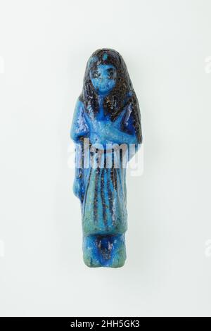 Aufseher shabti von Nany Ca. 1050 v. Chr. Dritte mittlere Periode Siehe 30,3.27,1a, B.. Aufseher shabti von Nany. Ca. 1050 V. CHR. Fayence. Dritte Zwischenperiode. Aus Ägypten, Oberägypten, Theben, Deir el-Bahri, Grab von Meritamun (TT 358, MMA 65), erster Korridor, Begräbnis von Nany, MMA-Ausgrabungen, 1928–29. Dynastie 21 Stockfoto