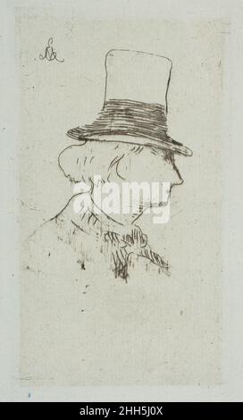 Porträt von Charles Baudelaire in Profil 1862–67 Edouard Manet Französisch. Porträt von Charles Baudelaire in Profil 337552 Stockfoto