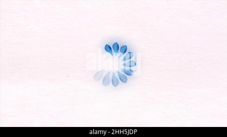 Abstrakte High Definition-CGI-Bewegungshintergründe, ideal für die Bearbeitung, LED-Hintergründe oder Ausstrahlung mit einem gelben und violetten Fraktal wie Blume Stockfoto