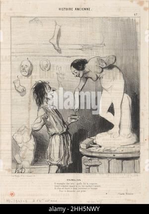 Pygmalion, aus Histoire Ancienne, veröffentlicht in Le Charivari, 28. Dezember 1842 28. Dezember 1842 Honoré Daumier Französisch. Pygmalion, aus Histoire Ancienne, veröffentlicht in Le Charivari, 28. Dezember 1842 355847 Stockfoto