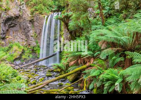 Hopetoun Falls am Aire River Stockfoto