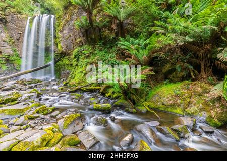 Hopetoun Falls am Aire River Stockfoto