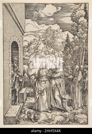 Die Heimsuchung, aus dem Leben der Jungfrau 1503–4 Albrecht Dürer Deutsch. Die Heimsuchung, aus dem Leben der Jungfrau 388636 Stockfoto