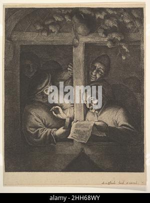 Sänger am Fenster 1610–85 Adriaen van Ostade Niederländisch. Sänger am Fenster 396333 Stockfoto