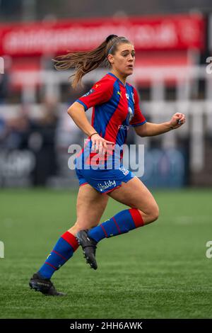 Bromley, Großbritannien. 23rd Januar 2022. Hayes Lane, Bromley, England, 23rd 2022. Januar Molly Sharpe (8 Crystal Palace) während des FA Womens Championship-Spiels zwischen Crystal Palace und Liverpool in Hayes Lane, Bromley, England am 23rd. Januar 2022. Stephen Flynn/SPP Kredit: SPP Sport Pressefoto. /Alamy Live News Stockfoto