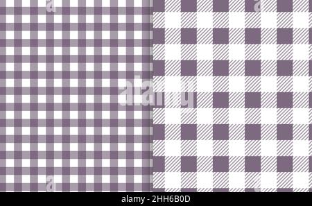 Vichy Nahtloses Set. Pastellfarbenes Gingham-Muster. Hintergrund für Ostern, Tapete, Decke. Stock Vektor