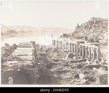 Ile de Fîleh (Philæ), Vue Génèrale Pry du Point I, Sur La Plateforme du Pylône 1851–52, gedruckt 1853–54 Félix Teynard Französisch. Ile de Fîleh (Philæ), Vue Génèrale Pry du Point I, Sur La Plateforme du Pylône 261896 Stockfoto