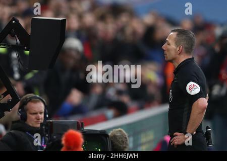 London, Großbritannien. 23rd. Januar 2022. Während des Spiels der Premier League im Selhurst Park, London. Bildnachweis sollte lauten: Paul Terry/Sportimage Kredit: Sportimage/Alamy Live News Stockfoto