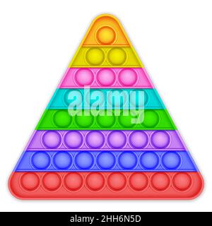 Realistisches Pop Es fidget Antistress Spielzeug. Vektor-Illustration trendy Spielzeug auf weißem Hintergrund. Stock Vektor