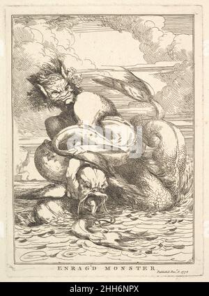 Enrag'd Monster 8. Dezember 1778 John Hamilton Mortimer Britisch. Enrag'd Monster 407844 Stockfoto