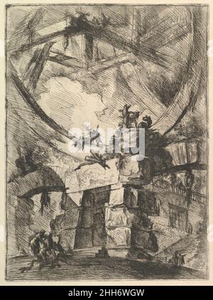 Das Riesenrad, aus Carceri d'invenzioni (imaginäre Gefängnisse) ca. 1749–50 Giovanni Battista Piranesi Italienisch. Das Riesenrad, aus Carceri d'invenzioni (imaginäre Gefängnisse) 362675 Stockfoto