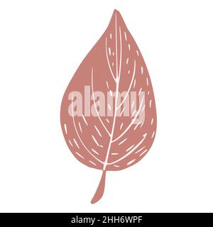 Laub isoliert auf weißem Hintergrund. Herbst botanische Skizze handgezeichnet in Stil Doodle Vektor-Illustration Stock Vektor