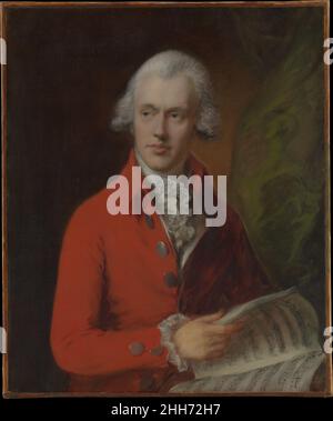 Charles Rousseau Burney (1747–1819) ca. 1780 Thomas Gainsborough Brite der Sitter war Neffe und Schüler des gefeierten Musikwissenschaftlers Dr. Charles Burney. 1770 heiratete er Dr. Burneys älteste Tochter Esther, genannt Hetty, die er seit seiner Kindheit kannte. C. R. Burney war Komponist und Virtuose. Es wird berichtet, dass er und seine Frau auf dem Cembalo brillant zusammen gespielt haben. Charles Rousseau Burney (1747–1819). Thomas Gainsborough (British, Sudbury 1727–1788 London). Ca. 1780. Öl auf Leinwand. Gemälde Stockfoto