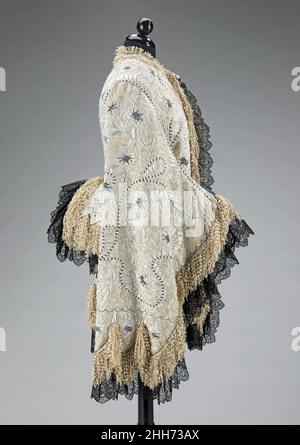 Mantel ca. 1885 wahrscheinlich Französisch. Mantel. Wahrscheinlich Französisch. Ca. 1885. Seide, Metall Stockfoto