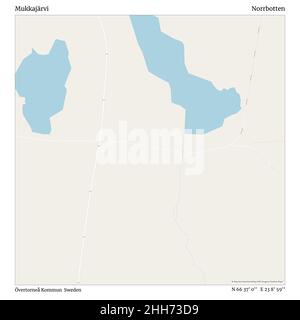 Mukkajärvi, Övertorneå Kommun, Schweden, Norrbotten, N 66 37' 0'', E 23 8' 59'', map, Timeless Map veröffentlicht 2021. Reisende, Entdecker und Abenteurer wie Florence Nightingale, David Livingstone, Ernest Shackleton, Lewis and Clark und Sherlock Holmes haben sich bei der Planung von Reisen zu den entlegensten Ecken der Welt auf Karten verlassen.Timeless Maps kartiert die meisten Orte auf der Welt und zeigt die Verwirklichung großer Träume. Stockfoto