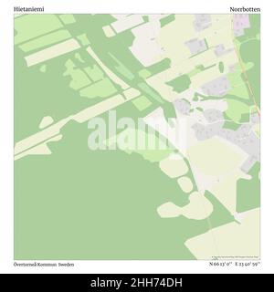 Hietaniemi, Övertorneå Kommun, Schweden, Norrbotten, N 66 13' 0'', E 23 40' 59'', map, Timeless Map veröffentlicht im Jahr 2021. Reisende, Entdecker und Abenteurer wie Florence Nightingale, David Livingstone, Ernest Shackleton, Lewis and Clark und Sherlock Holmes haben sich bei der Planung von Reisen zu den entlegensten Ecken der Welt auf Karten verlassen.Timeless Maps kartiert die meisten Orte auf der Welt und zeigt die Verwirklichung großer Träume. Stockfoto