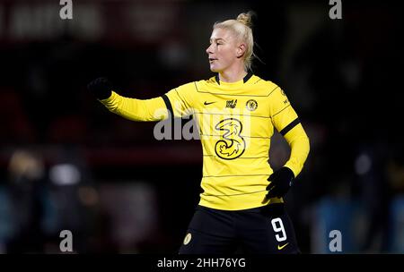 Chelseas Bethany England beim Viertelfinale des Continental Women's League Cup im Chigwell Construction Stadium, London. Bilddatum: Mittwoch, 19. Januar 2022. Stockfoto