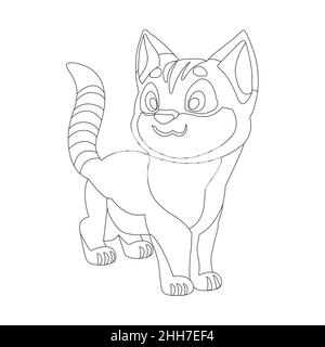 Malvorlagen Umriss von niedlichen Katze Tier Malvorlagen Cartoon Vektor Illustration Stock Vektor