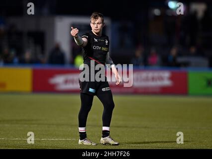 Barnett, Großbritannien. 23rd Januar 2022. Heineken Challenge Cup. Saracens V London Irisch. StoneX Stadium. Barnett. Nick Tompkins (Saracens). Kredit: Sport In Bildern/Alamy Live Nachrichten Stockfoto