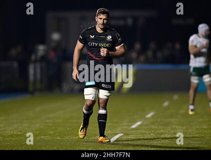 Barnett, Großbritannien. 23rd Januar 2022. Heineken Challenge Cup. Saracens V London Irisch. StoneX Stadium. Barnett. Janco Venter (Saracens). Kredit: Sport In Bildern/Alamy Live Nachrichten Stockfoto