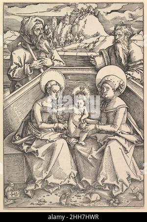 Die Heilige Familie mit St. Anna und St. Joachim Hans Baldung (genannt Hans Baldung Grien) Deutsch. Die Heilige Familie mit den Heiligen Anna und Joachim 416204 Stockfoto