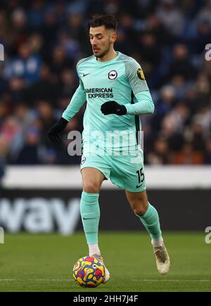 Leicester, Großbritannien. 23rd Januar 2022. Jakub Moder aus Brighton während des Premier League-Spiels im King Power Stadium, Leicester. Bildnachweis sollte lauten: Darren Staples/Sportimage Credit: Sportimage/Alamy Live News Stockfoto