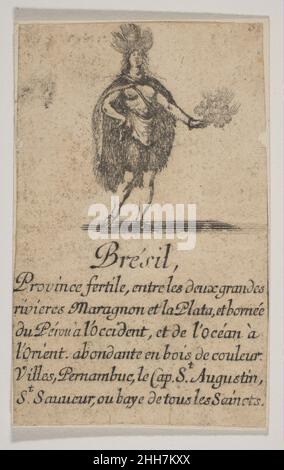 Brésil 1644 geätzt von Stefano della Bella Italienisch. Brésil 382695 Künstler: Geätzt von Stefano della Bella, Italienisch, Florenz 1610?1664 Florenz, Künstler: Gestaltet von Jean Desmarets de Saint-Sorlin, Französisch, 1595?1676, Verlag: Herausgegeben von Henri Le Gras, Französisch, Widmung: Gemacht für Ludwig XIV, König von Frankreich, Französisch, Saint-Germain-en-Laye 1638?1715 Versailles, Patron: Im Auftrag von Kardinal Jules Mazarin, Italienisch, Piscina 1602?1661 Vincennes, Br?sil, 1644, Ätzen. Das Metropolitan Museum of Art, New York. Schenkung des Estate of James Hazen Hyde, 1959 (59.654.19(32)) Stockfoto