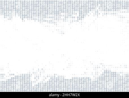 Abstrakter digitaler Hintergrund mit Einsen und Nullen. Vektorgrafikmuster mit Binärcode Stock Vektor