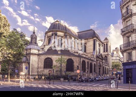 Kirche Saint-Nicolas-du-Chardonnet. Paris, Frankreich. Stockfoto