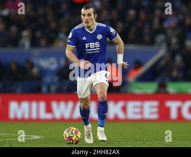 Leicester, Großbritannien. 23rd Januar 2022. Caglar Soyuncu von Leicester City während des Premier League-Spiels im King Power Stadium, Leicester. Bildnachweis sollte lauten: Darren Staples/Sportimage Credit: Sportimage/Alamy Live News Stockfoto