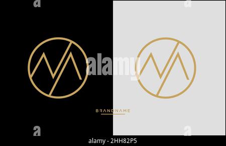 NA, AN, N, A Abstract Letters Logo Emblem Monogram Stock Vektor