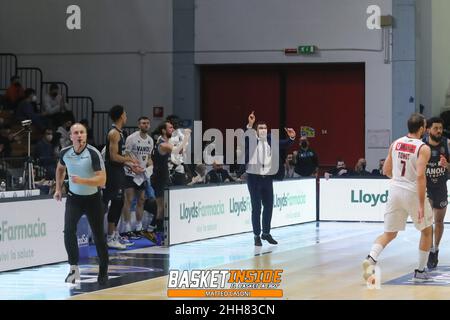 PalaRadi, Cremona, Italien, 23. Januar 2022, Vanoli Cremona während der Vanoli Basket Cremona gegen Umana Reyer Venezia - Italienische Basketball A Serie Championship Stockfoto