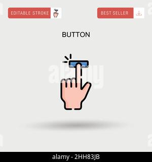 Schaltfläche einfaches Vektorsymbol. Stock Vektor