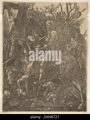 Ritter, Tod und der Teufel (Kopie) n.d. Nach Albrecht Dürer Deutsch. Ritter, Tod und der Teufel (Kopie) 391260 Stockfoto