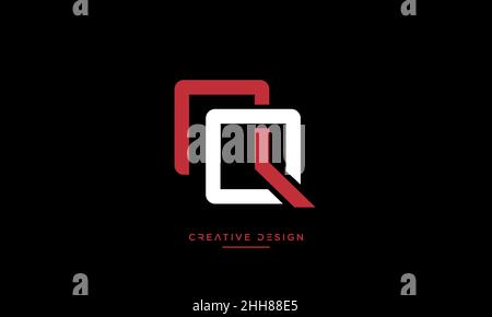 Abstrakte Buchstaben NQ, QN Logo Emblem Monogramm Stock Vektor