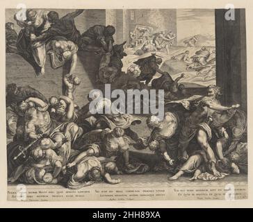 Massaker der Unschuldigen ca. 1600 Aegidius Sadeler II Niederlandisch. Massaker der Unschuldigen 396789 Stockfoto