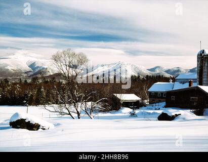 Sugar Hill New Hampshire im Winter Stockfoto