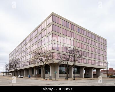 Bürogebäude in der Nähe des Illinois State Capitol Stockfoto