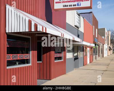 Gebäude in Spring Valley, Illinois Stockfoto