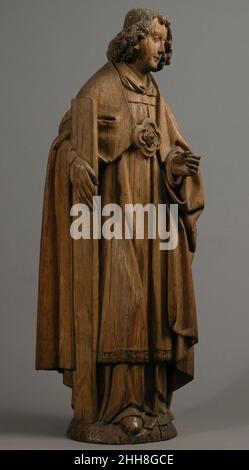Engel mit dem Symbol der Passion ca. 1500 Französisch. Engel mit dem Symbol der Passion. Französisch. Ca. 1500. Eiche. Skulptur-Holz Stockfoto