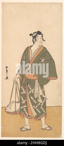 Der Schauspieler Otani Hiroemon III als Fischpeddler 1726–1792 Katsukawa Shunshō 勝川春章 Japanisch. Der Schauspieler Otani Hiroemon III als Fischpeddler 56005 Stockfoto