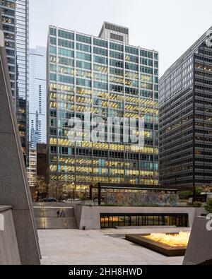 Inland Steel Building, entworfen von Bruce Graham und Walter Netsch von Skidmore, Owings & Merrill Stockfoto