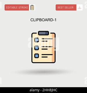 Clipboard-1 einfaches Vektorsymbol. Stock Vektor
