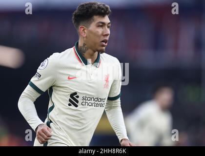 London, Großbritannien. 23rd Januar 2022. Roberto Firmino von Liverpool während des Spiels der Premier League im Selhurst Park, London. Bildnachweis sollte lauten: Paul Terry/Sportimage Kredit: Sportimage/Alamy Live News Stockfoto