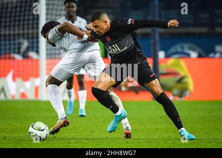 Paris, Frankreich, Frankreich. 23rd Januar 2022. Kylian MMAPPE von PSG während des Ligue 1-Spiels zwischen Paris Saint-Germain (PSG) und Stade de Reims im Stadion Parc des Princes am 23. Januar 2022 in Paris, Frankreich. (Bild: © Matthieu Mirville/ZUMA Press Wire) Bild: ZUMA Press, Inc./Alamy Live News Stockfoto