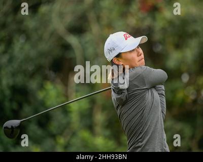 Orlando, FL, USA. 23rd Januar 2022. Danielle Kang auf dem 8th Abschlag während der Finalrunde des Hilton Grand Vacations Tournament of Champions, das im Lake Nona Golf & Country Club in Orlando, Florida, stattfand. Romeo T Guzman/CSM/Alamy Live News Stockfoto