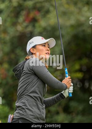 Orlando, FL, USA. 23rd Januar 2022. Danielle Kang auf dem 8th Abschlag während der Finalrunde des Hilton Grand Vacations Tournament of Champions, das im Lake Nona Golf & Country Club in Orlando, Florida, stattfand. Romeo T Guzman/CSM/Alamy Live News Stockfoto