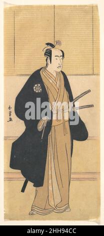 Ein nicht identifizierter Schauspieler in der Rolle eines Samurai 1700–1787 Katsukawa Shunjō Japanisch. Ein nicht identifizierter Darsteller in der Rolle eines Samurai 56020 Stockfoto