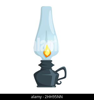 Vektor Cartoon stryle Illustration von Vintage-Lampe Stock Vektor