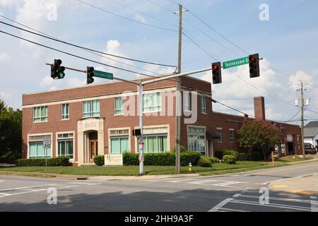 Alte Coca-Cola-Abfüllanlagen aus rotem Backstein in Cartersville, Georgia State (GA), USA Stockfoto